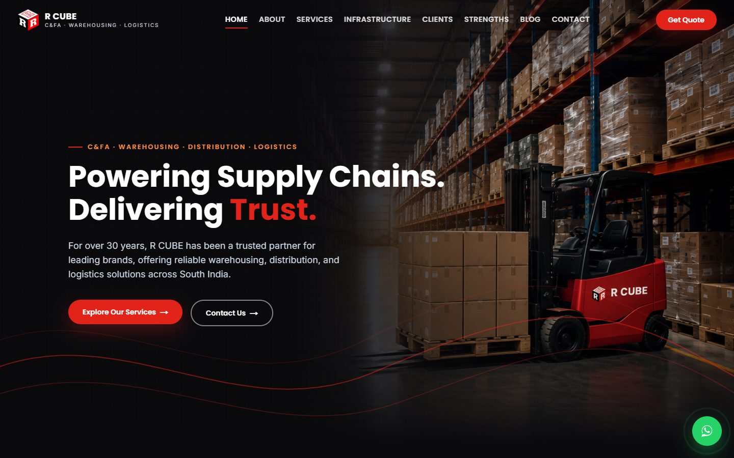 Screenshot of R CUBE Marketing